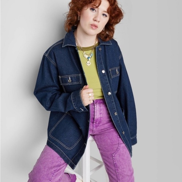Women's Denim Chore Jacket - Wild Fable
Dark Wash nwt - Picture 1 of 5